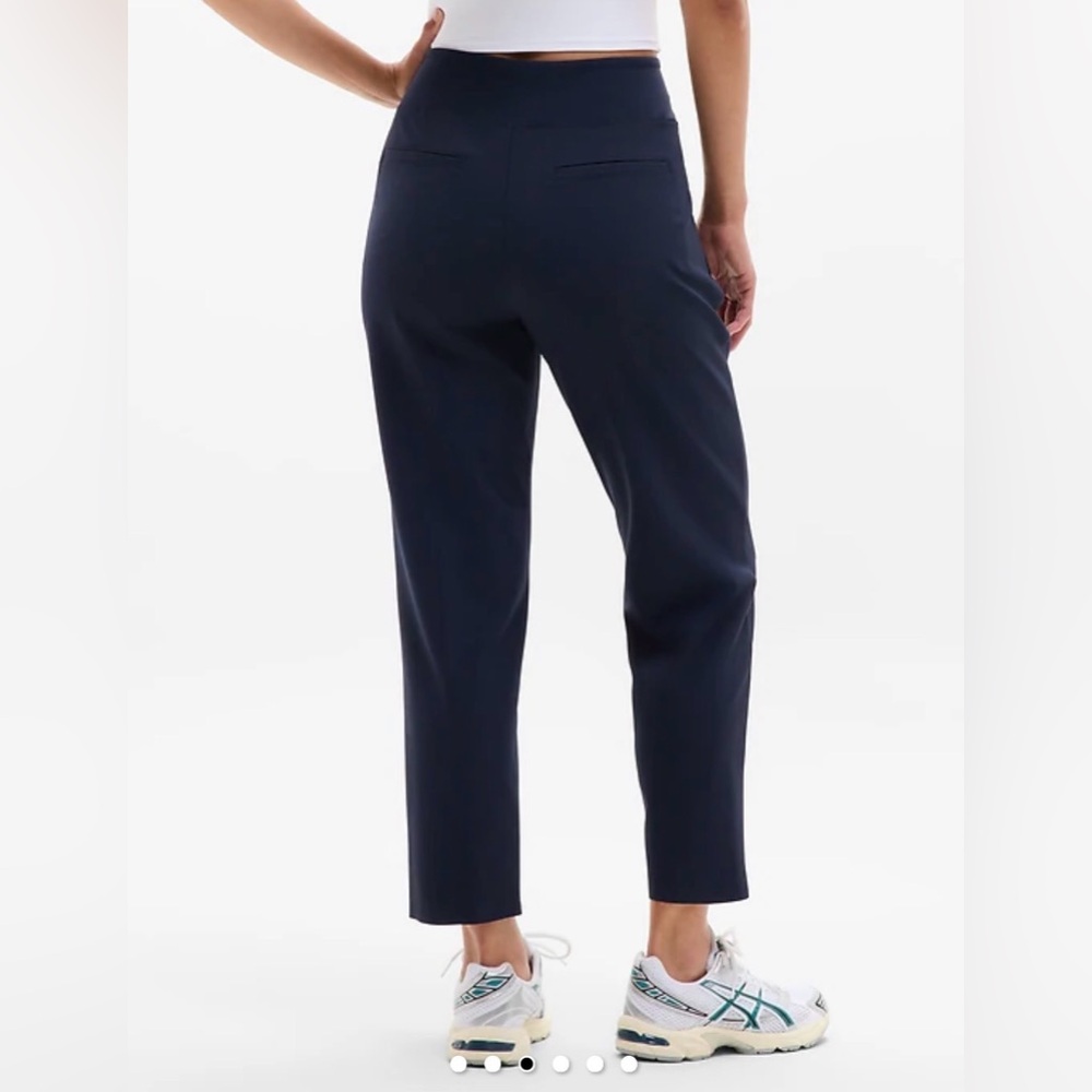 Athleta Navy Cropped Straight-Leg Pants - Picture 2 of 7